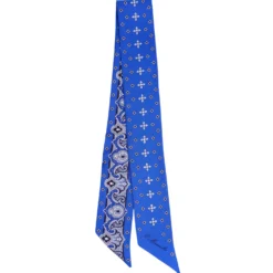 TWILLY IN SETA BLUETTE Greek key floral
