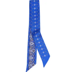 TWILLY IN SETA BLUETTE Greek key floral