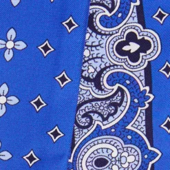 TWILLY IN SETA BLUETTE Greek key floral