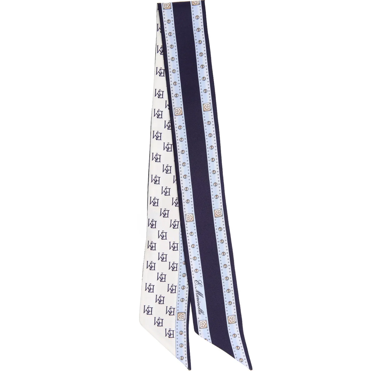 TWILLY IN SETA BLU SCURO Logo em