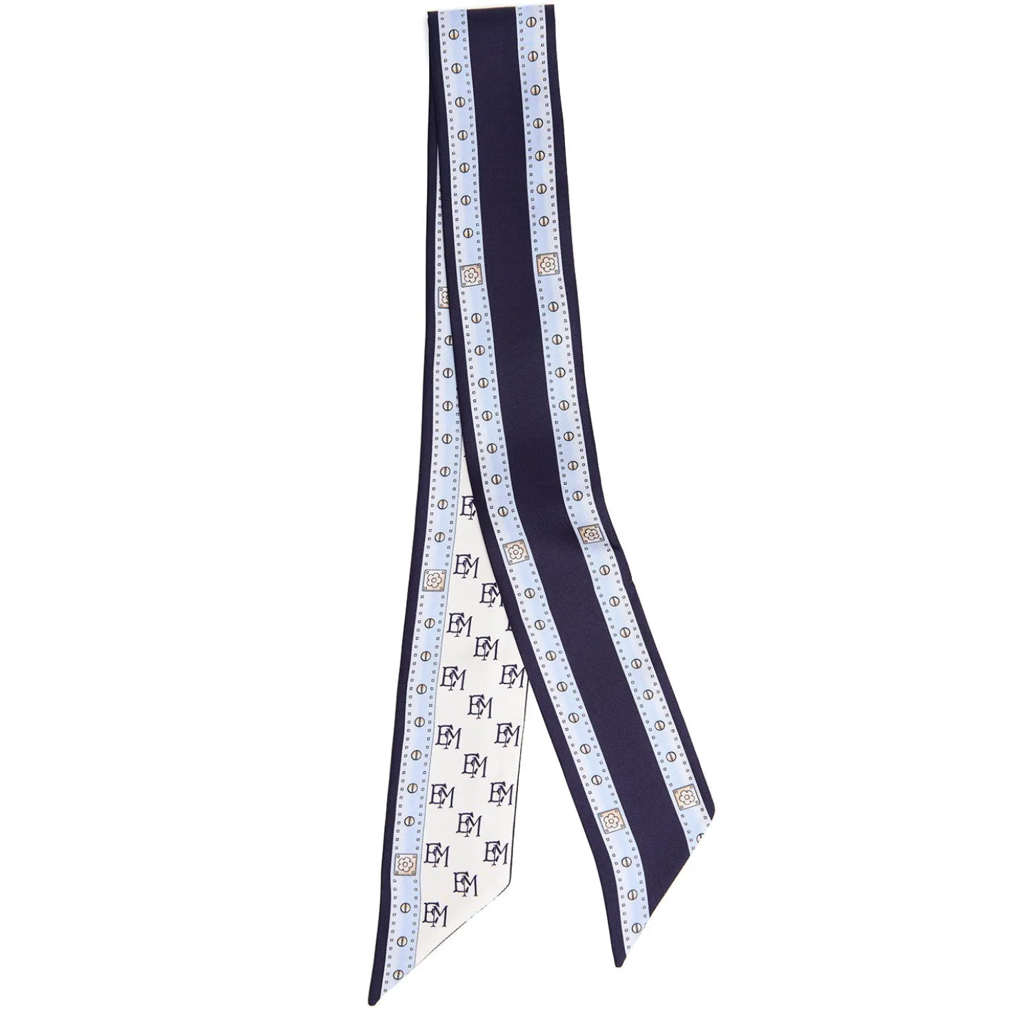 TWILLY IN SETA BLU SCURO Logo em