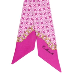 TWILLY IN SETA FUCSIA Microfantasia fiore