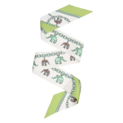 TWILLY IN SETA VERDE CHIARO Lucky elephant