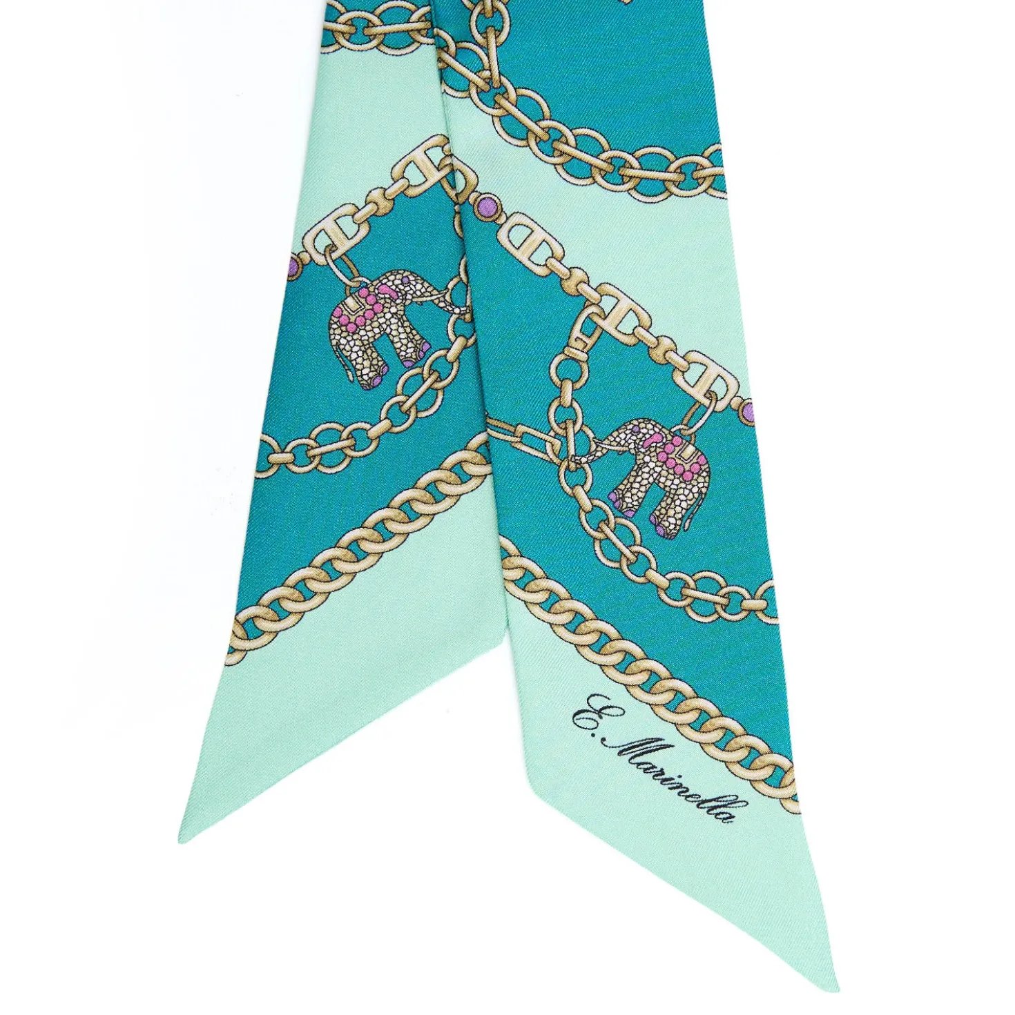 TWILLY IN SETA VERDE Lucky elephant