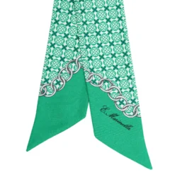 TWILLY IN SETA VERDE Microfantasia fiore
