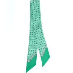 TWILLY IN SETA VERDE Microfantasia fiore