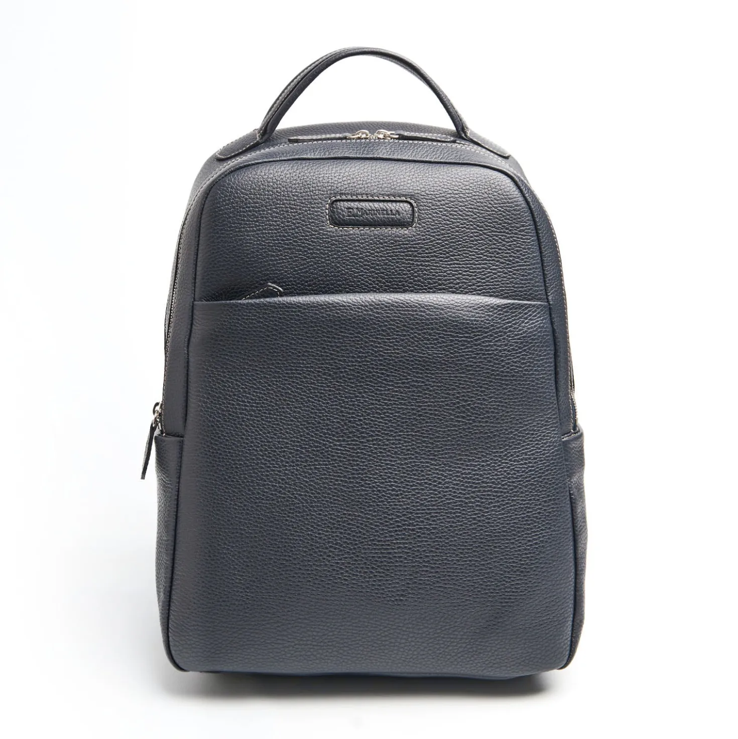 ZAINO BLU IN PELLE Con schienale rinforzato