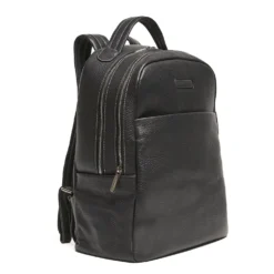 ZAINO NERO IN PELLE Con schienale rinforzato